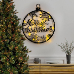 Wallity metalinė sienų dekoracija XmasBlack-030, 66 cm