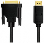 M-CAB DP 1.2 - DVI KABELIS 5 M JUODAS M|M AUKSINIS 1080 60 HZ