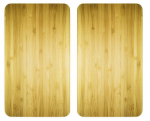WOODEN LOOK stiklo apsauginės plok&scaron;telės viryklei - 2 vienetai, WENKO