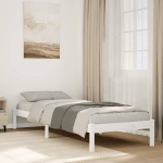 Lovos rėmas be čiužinio, baltas, 90x210cm, pu&scaron;is, itin ilgas