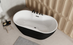 Vonia Besco Navia Black&White Matt, 150 x 80 cm, su grafito spalvos dangteliais