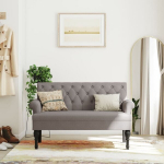 Suoliukas su atlo&scaron;u, taupe spalvos, 120x62x75,5cm, audinys