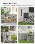 Metalinis tinklelis akmens gabionas 100 x 80 x 30 cm, sidabras