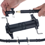 Pakaitinė dalis slėginio plovimo žarnos adapteris Karcher K2&ndash;K7 &ndash; Click-Click jungtis, Patvarus plastikas, Juoda