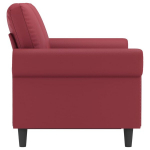 Dvivietė sofa，Poilsio sofa, raudonojo vyno spalvos, 120cm, dirbtinė oda CFE22097