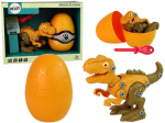 Dinozaurų rinkinys su atsuktuvu berniukams Lean Toys, geltonas