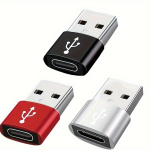 USB į USB-C adapteris 3 vnt., 3 vnt sidabro