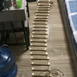 Katės virvinės kopėčios su medžio plok&scaron;tėmis., 200cm versija