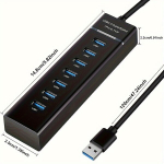 USB3.0 7 jungčių USB &scaron;akotuvas, &scaron;viečiantis adapteris. , 1,2 mln
