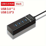 4-jų USB 3.0 &Scaron;akotuvas su 5Gbps Greičiu ,  Juoda