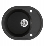 Granitinė virtuvinė plautuvė Laveo Dafne SBD_783T, Black