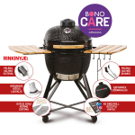 Keraminė kepsninė KAMADO BONO Media, 52 cm, juoda