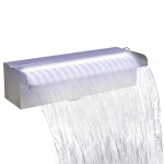 Tvenkinio krioklys, fontanas su LED i&scaron; nerūdijančio plieno, 30 cm