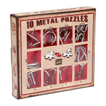 Galvosūkių rinkinys,10 Metall Puzzle, raudonas, 473358