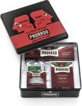 Vintažinis skutimosi rinkinys vyrams Proraso Primadopo: kremas prie&scaron; skutimąsi 100 ml + skutimosi kremas 150 ml + losjonas po skutimosi 100 ml