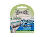 Skustuvo peiliukai Wilkinson Quattro Titanium Sensitive vyrams, 4 vnt.