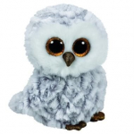 Pliu&scaron;inis žaislas TY Beanie Boos OWLETTE pilka pelėda, 15 cm, 37201
