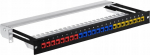 I&scaron;stumiamas komutacinis skydas RACK 19" 1U, 24 jungtys Keystone CAT5e/CAT6/CAT7, &bdquo;Stalflex&ldquo;
