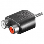 Goobay 11604 RCA adapteris, AUX jack, 3.5 mm male to 2 stereo female, 3.5 mm male