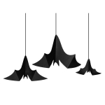 Pakabinamos dekoracijos Bats, juodos (1 pak/ 3 vnt)