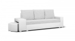 Sofa su pufais Bellezza Milo1, &scaron;viesiai pilka/balta