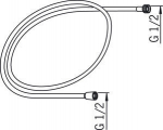 Du&scaron;o žarna ORAS 150 cm, satin