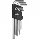 Topex Zestaw kluczy imbusowych hex typ L 1,5-10mm 9szt. (35D956)
