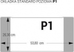 Dangtelis standartinis P1-203 horizontalus skaidrus (25 vnt) - Biurfol