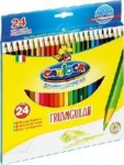Carioca spalvinimo pie&scaron;tukai, 24 spalvos, trikampiai