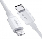 Kabelis USB-C - Lightning, 20 W, 1 m, baltas