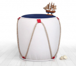 Pouffe Fora v3 - Blue, White
