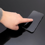 Wozinsky Full Cover Flexi Nano Glass grūdintas stiklas skirtas iPhone 14 Pro lankstus su juodu rėmeliu