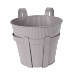 Metalinis gėlių vazonas, pilkas 20 cm