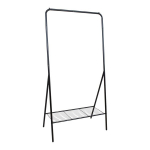 Drabužių kabykla Home4You Fergal, 85x48x169cm, juoda