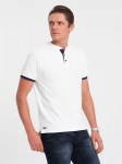 Polo mar&scaron;kinėliai vyrams Ombre Clothing 0156 124584-7, balti