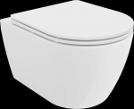 Klozetas Mexen Carmen Rimless Slim su lėtai nusileidžiančiu dangčiu, White