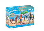 PLAYMOBIL 71470 Am&eacute;lia ir Benas su žirgais - Krioklio arkliai - 2 personažai ir 2 arkliai - Nuo 4 metų