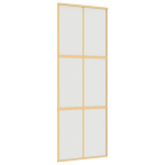 Stumdomos durys auksinės 76x205cm stiklas ir aliuminis 155157