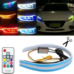 DRL FLEX LED &Scaron;VIESOS diena + dinaminės kryptys + RGB, lauko 12V