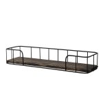 Sieninė lentyna Kalune Design Syringa, juoda/ruda