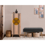 Prie&scaron;kambario baldų komplektas Kalune Design Vegas Sonomo 907 - 1053, pilkas/rudas
