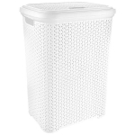 Skalbinių krep&scaron;ys plastikinis baltas 55 l, Skalbinių krep&scaron;ys plastikinis baltas 55 l