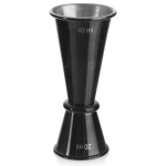 Matavimo taurelė, 20/40 ml, Miarka barmańska stalowa dwustronna BLACK 20/40 ml
