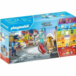 PLAYMOBIL Mano figūros kasdieniai herojai &ndash; 71400 &ndash; Policija, ugniagesys, gydytojas, gelbėtojas &ndash; Veiksmas mieste &ndash; 5 metai &ndash; 59 dalys