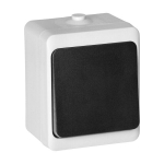 Vienpolio jungiklis 210867561, Vienpolio jungiklis AQUATIC MINI IP54 baltas/juodas