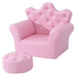 Vaiki&scaron;ka sofa su ottoman, vaiki&scaron;ka sofa &bdquo;Princesės&ldquo; Vaiki&scaron;ka sofa &bdquo;Mini Couch&ldquo; jaukiai kampeliui, vaikų kambariui, žaidimų kambariui, miegamajam, rožinė