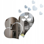 5 akrilo veidrodžių rinkinys "Hearts COMPONENT 266, 5 akrilo veidrodžių rinkinys "Hearts COMPONENT 266