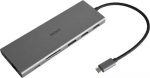 USB-C dokavimo stotis Deltaco USBC-HDMI27 12-i-1 trigubas ekranas 4K 60Hz PD 85W