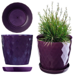Plastikinis vazonas su stovu Vazono dangtelis Gėlės 30cm Violetinė Kadax