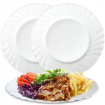 Plok&scaron;čia pietų lėk&scaron;tė, plytelės, grūdintas stiklas, 25 cm